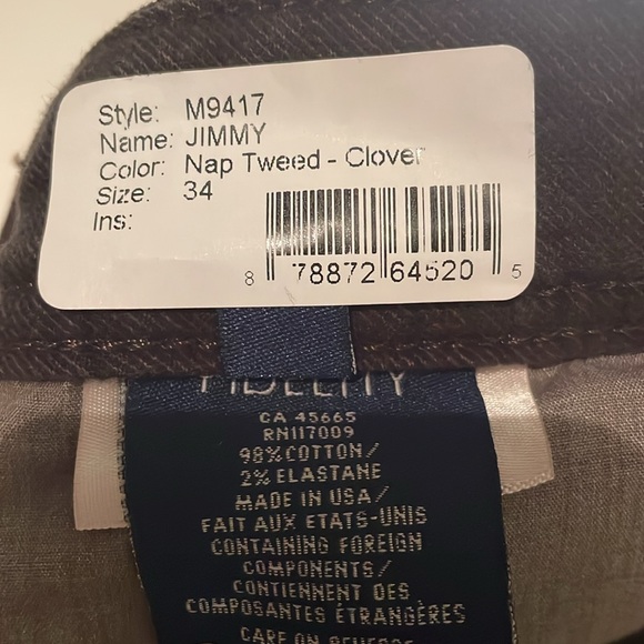 Fidelity Denim Jimmy Pants in Black - Picture 8 of 8